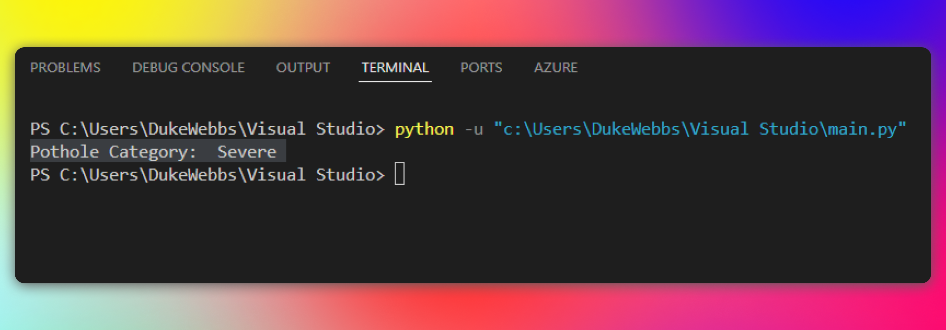 Model output